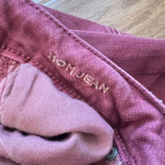 American Eagle Jeans Size 0 X-Short Red Mom Jean Straight Leg - Picture 4 of 10